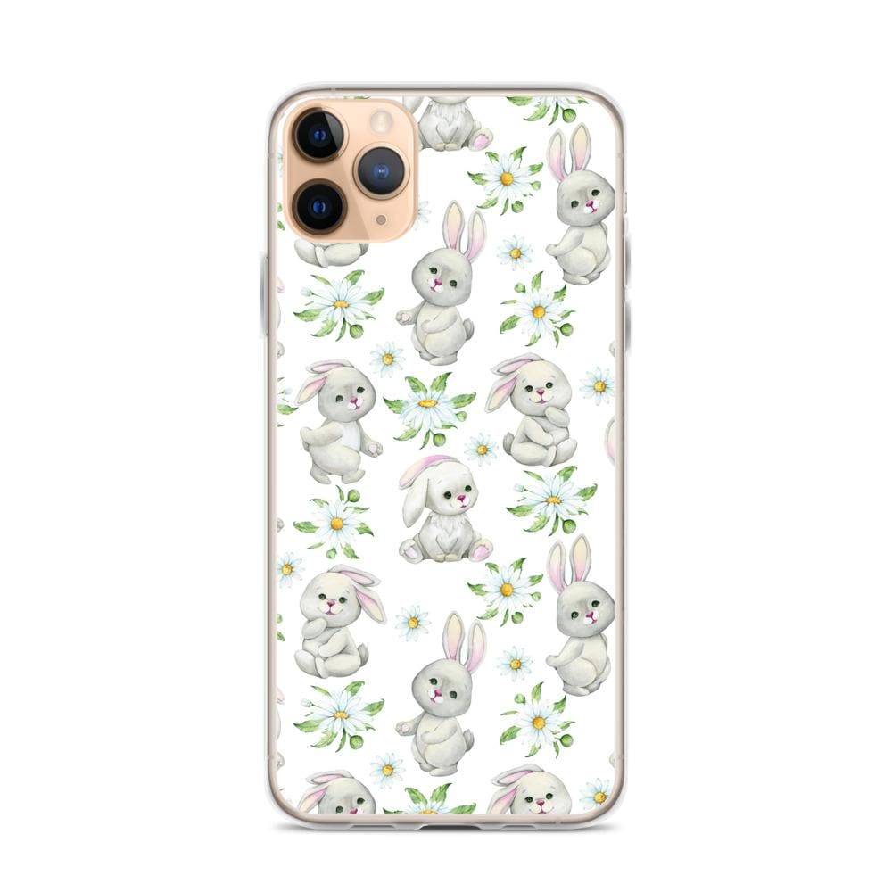 Grey Cute Rabbit iPhone Case Cover freeshipping - Woolly Mammoth Media