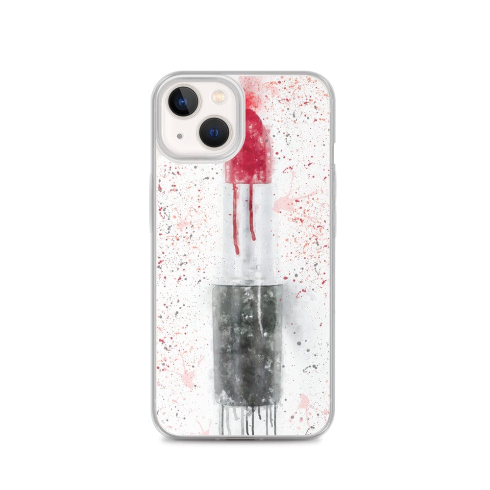 Woolly Mammoth Media iPhone 13 Red Lipstick Art iPhone Case Cover