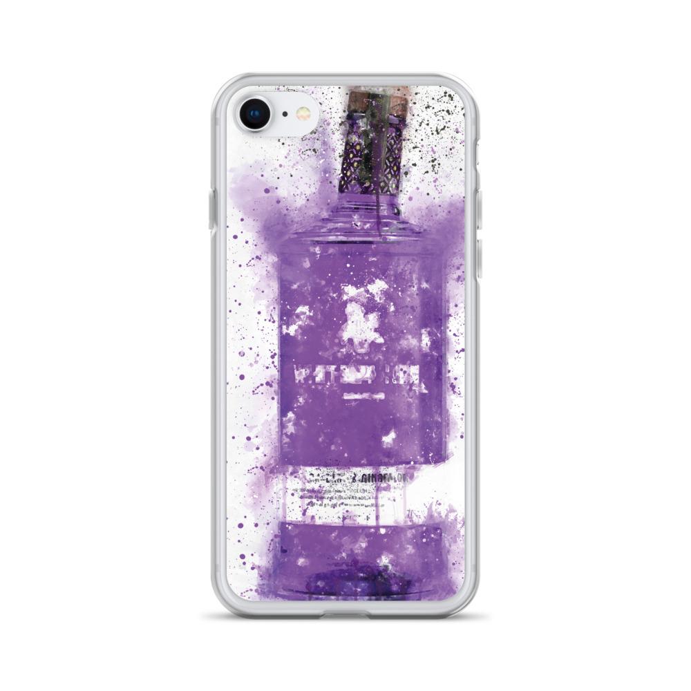 Parma Violet / Rhubarb Ginger Gin Bottle Splatter Art iPhone Case freeshipping - Woolly Mammoth Media