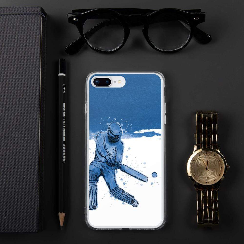 Cricket Player Blue iPhone Case Cover freeshipping - Woolly Mammoth Media