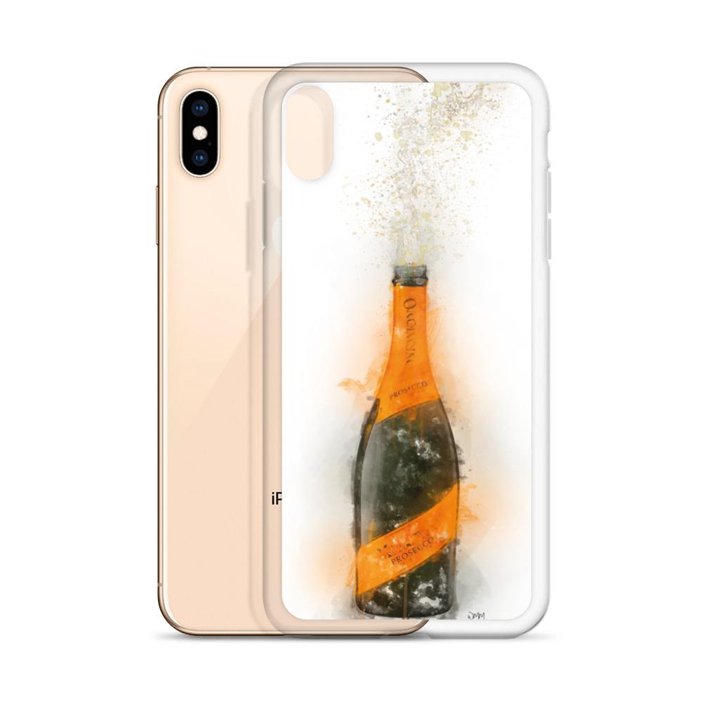 Prosecco Bottle iPhone Splatter Art Case Cover freeshipping - Woolly Mammoth Media