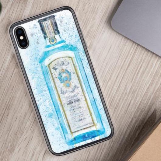 Blue Gin Bottle iPhone Case Cover freeshipping - Woolly Mammoth Media
