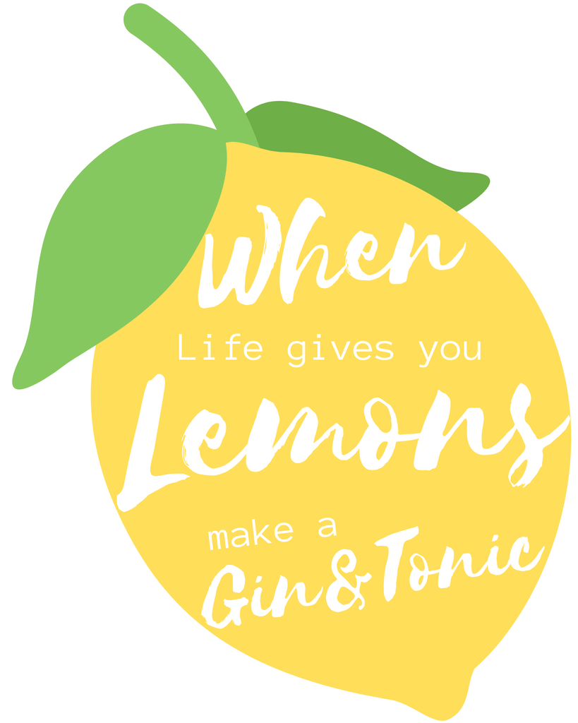 Life Gives you Lemons Make Gin set of 2 wall art prints freeshipping - Woolly Mammoth Media