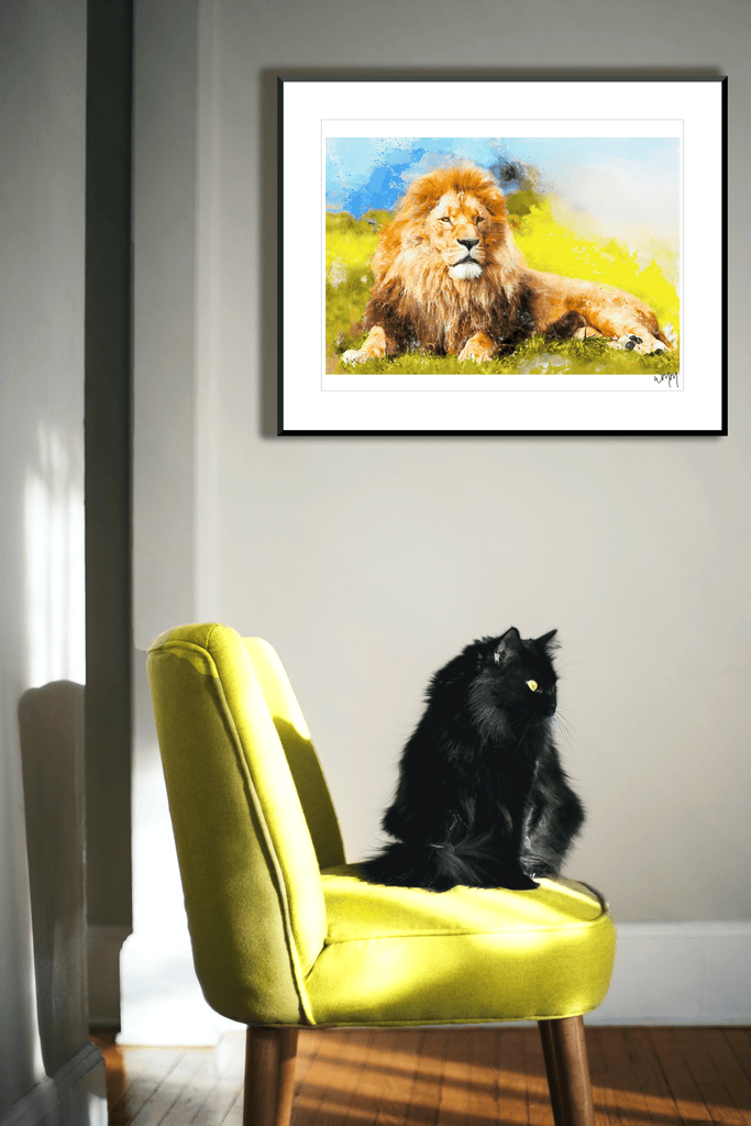 Lion 'Luther' Wall art print freeshipping - Woolly Mammoth Media