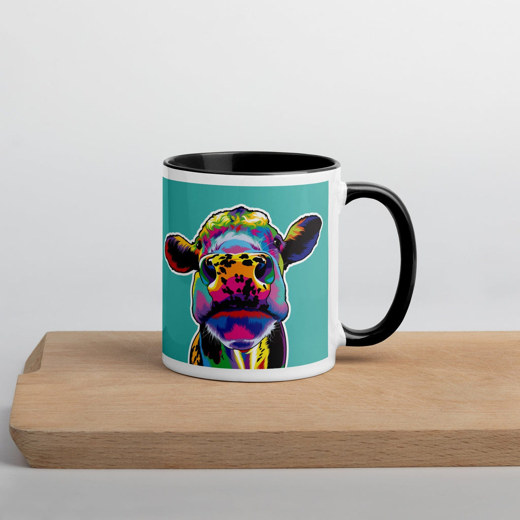 Woolly Mammoth Media Moo-rifically Colourful cow mug