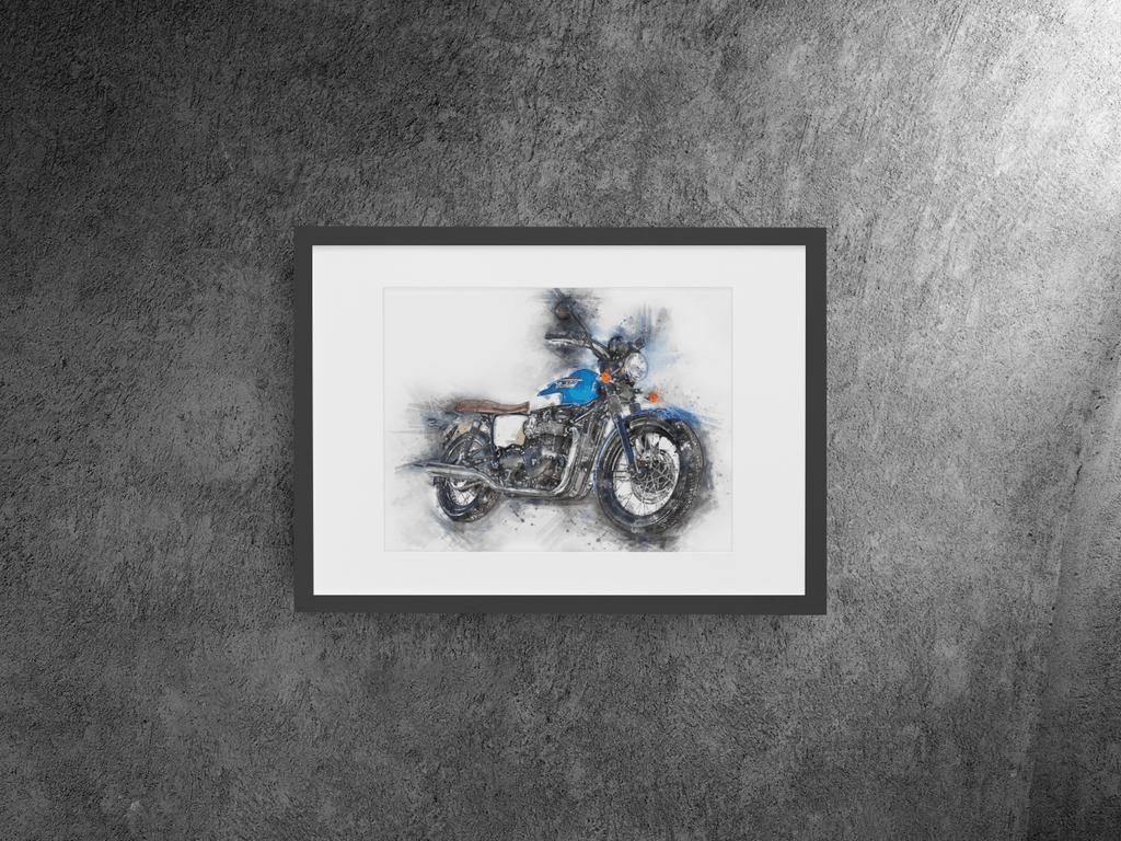 Motorcycle Wall Art Print freeshipping - Woolly Mammoth Media