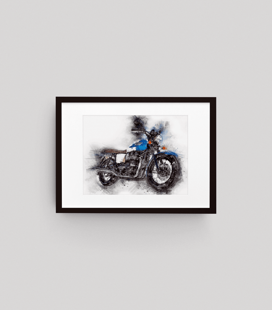 Motorcycle Wall Art Print freeshipping - Woolly Mammoth Media