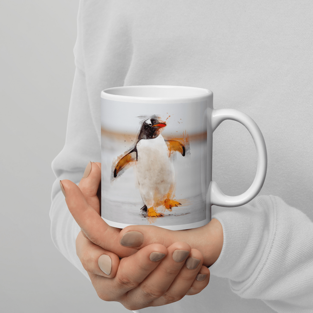 Penguin 'Waddles' Art Mug freeshipping - Woolly Mammoth Media