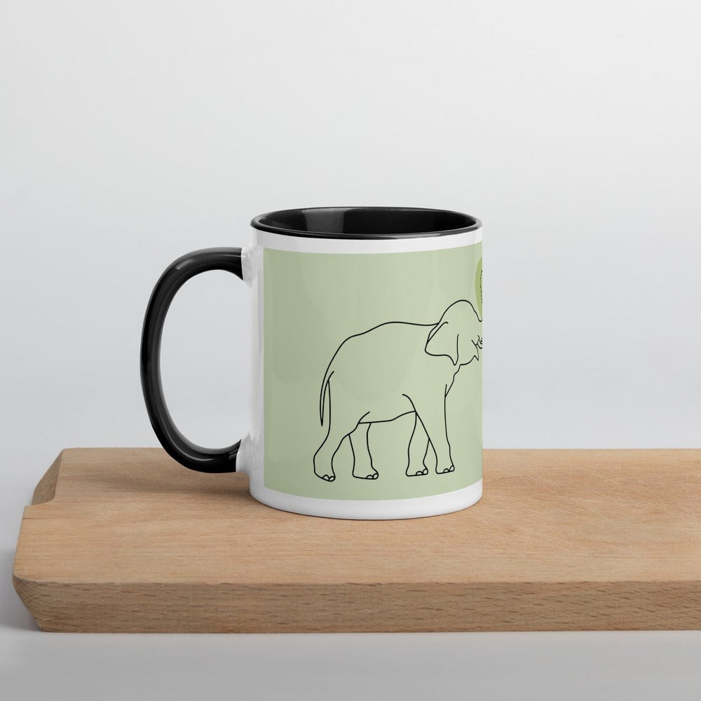 Two Elephants Line Art Mug freeshipping - Woolly Mammoth Media