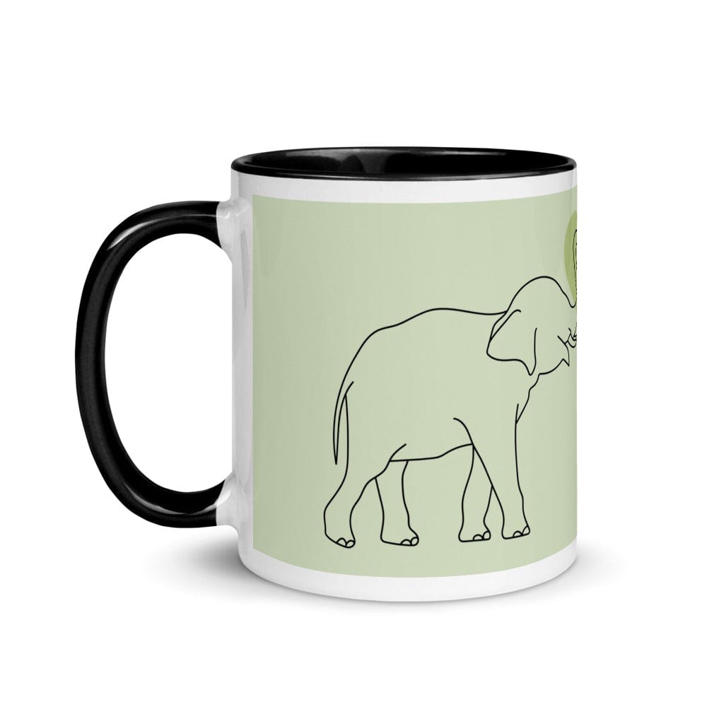 Two Elephants Line Art Mug freeshipping - Woolly Mammoth Media