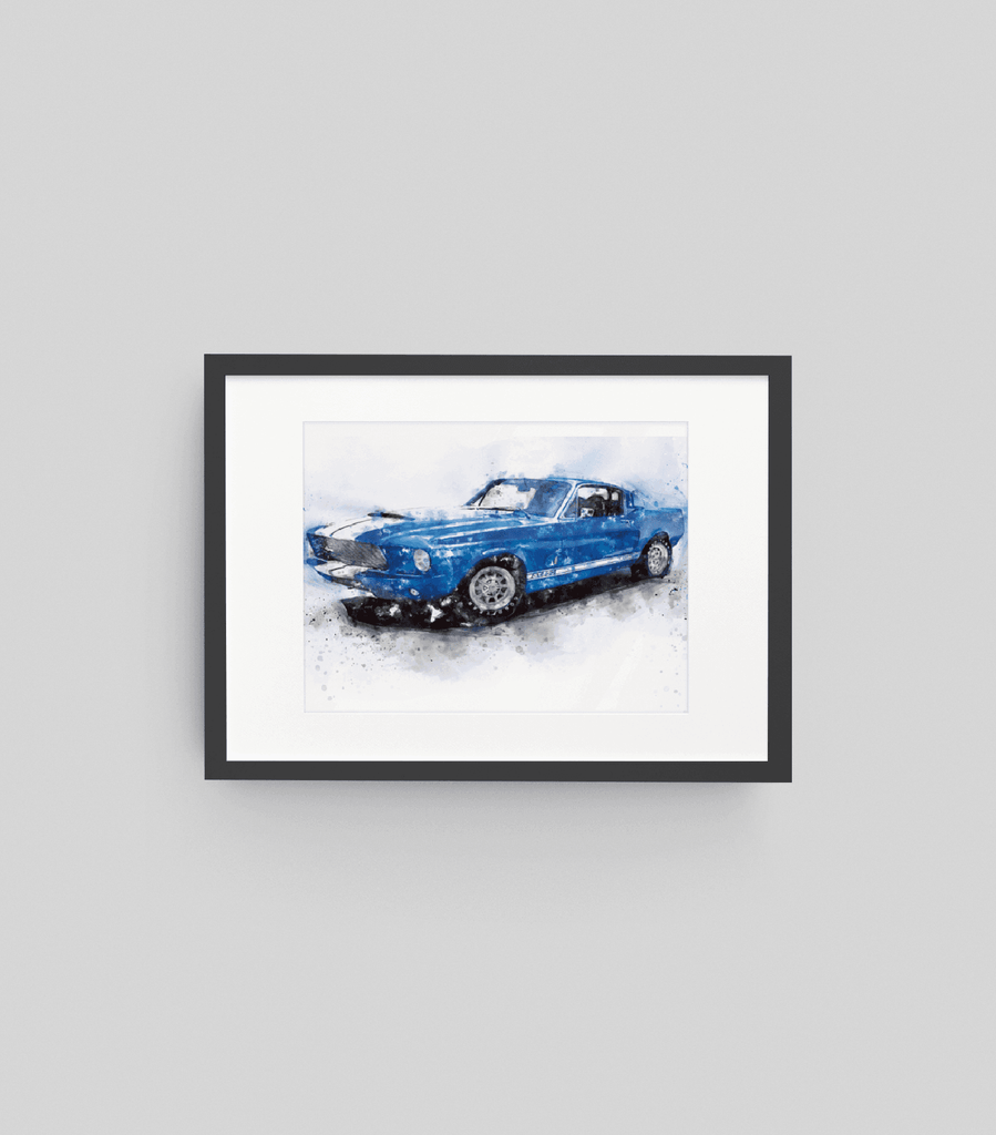 Mustang GT500 Wall Art Print Muscle Car Ford Shelby freeshipping - Woolly Mammoth Media