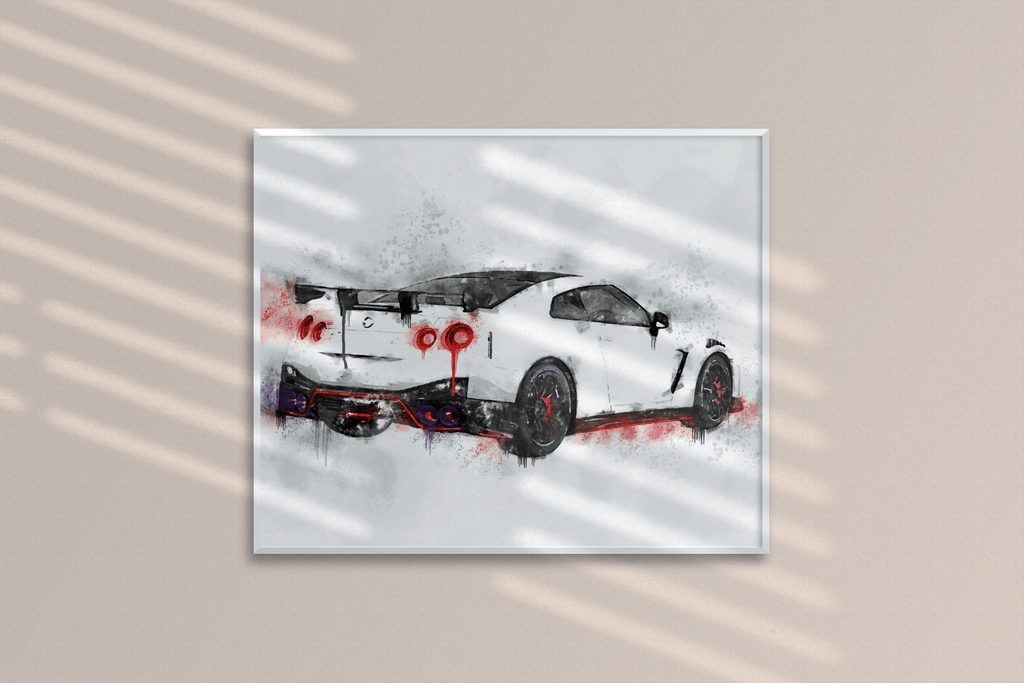 Woolly Mammoth Media Nissan GT-R GTR Wall Art Print
