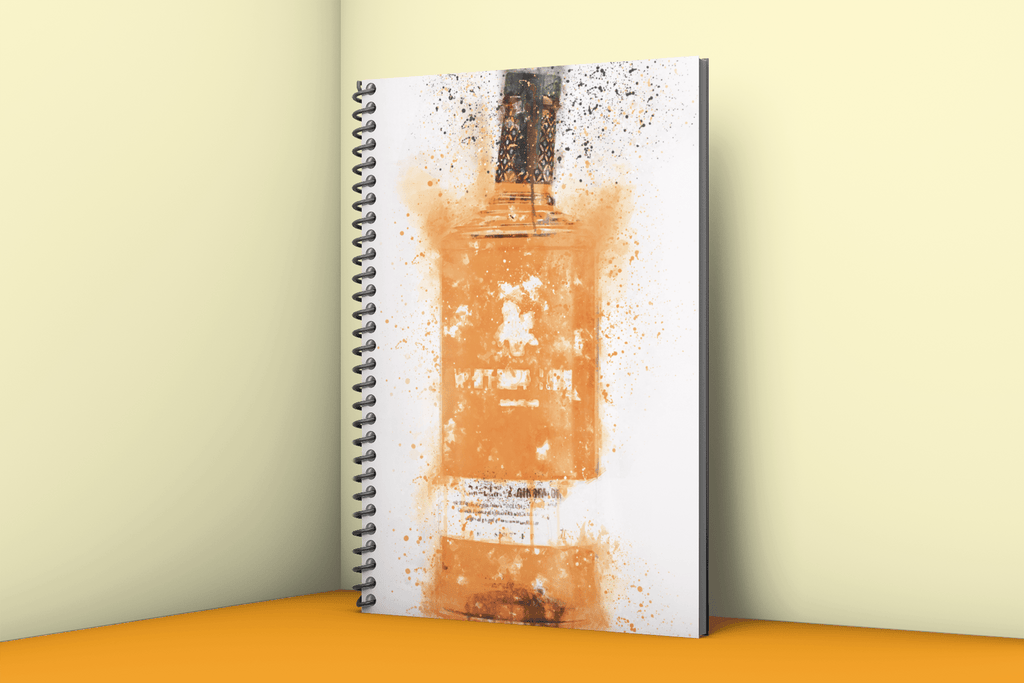 Orange Gin Bottle Notebook freeshipping - Woolly Mammoth Media