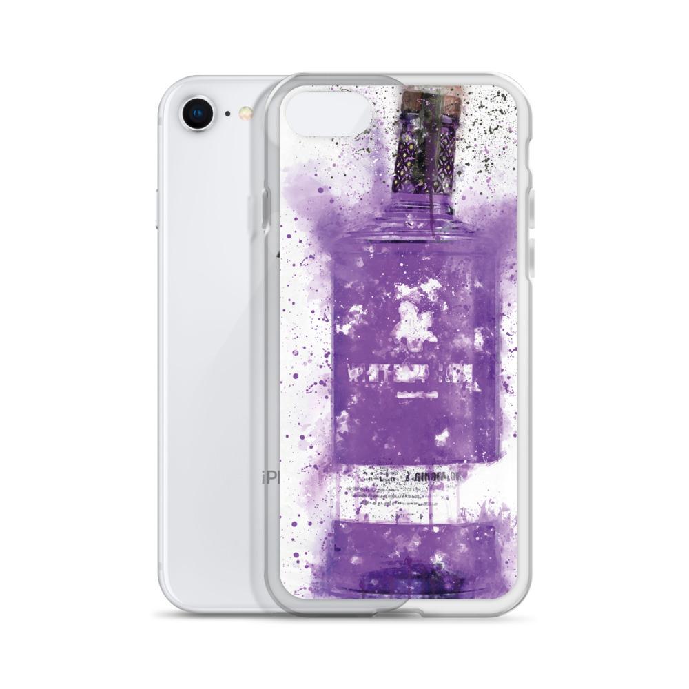 Parma Violet / Rhubarb Ginger Gin Bottle Splatter Art iPhone Case freeshipping - Woolly Mammoth Media