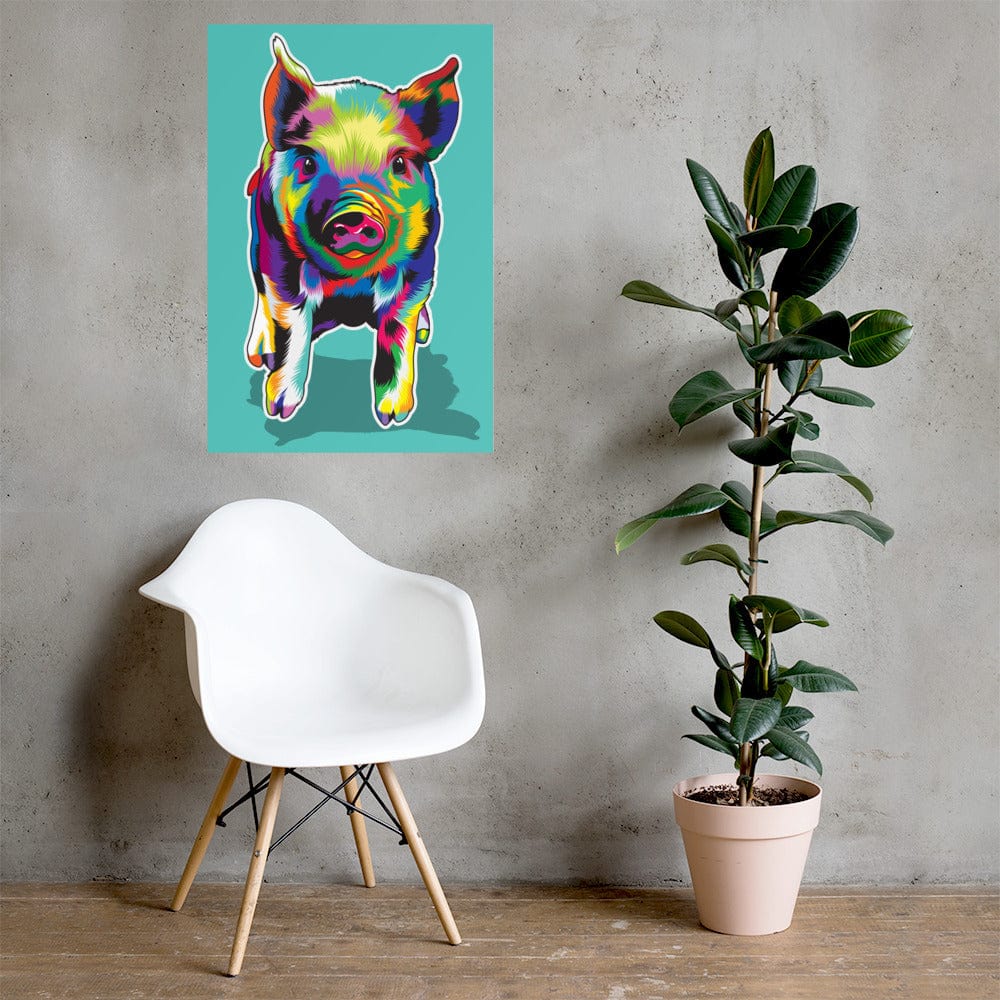 Woolly Mammoth Media Pig Wall Art Print