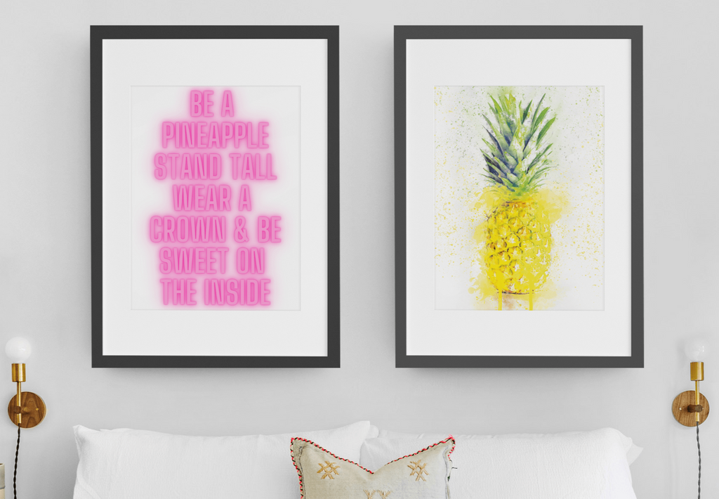 Pineapple & Stand Tall set of 2 Prints freeshipping - Woolly Mammoth Media