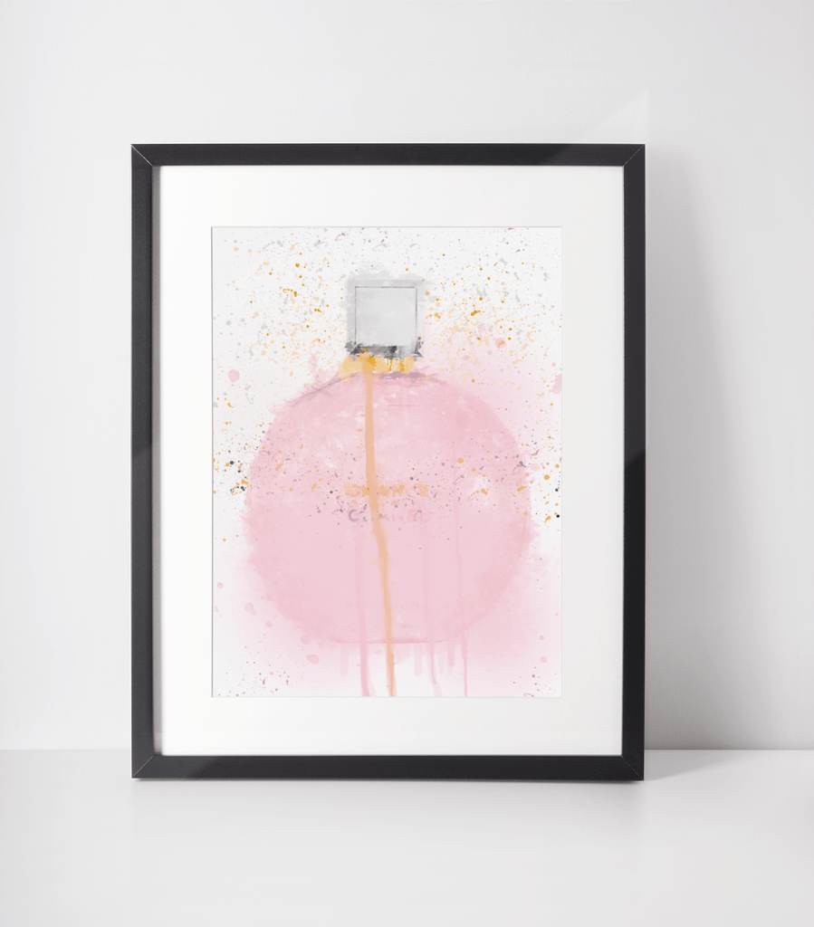 Pink Pastel Perfume Wall Art Print freeshipping - Woolly Mammoth Media