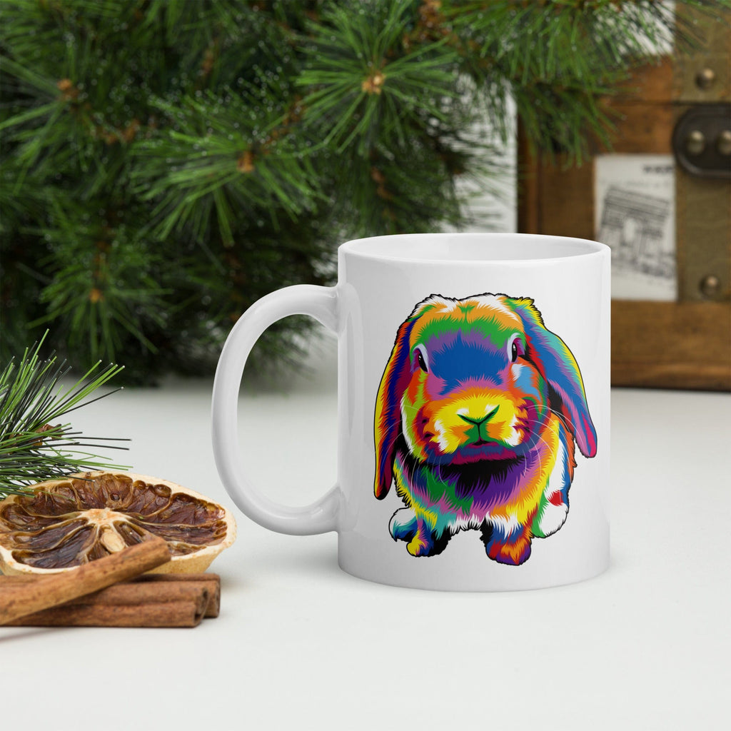 Woolly Mammoth Media Rabbit Art Colourful Mug