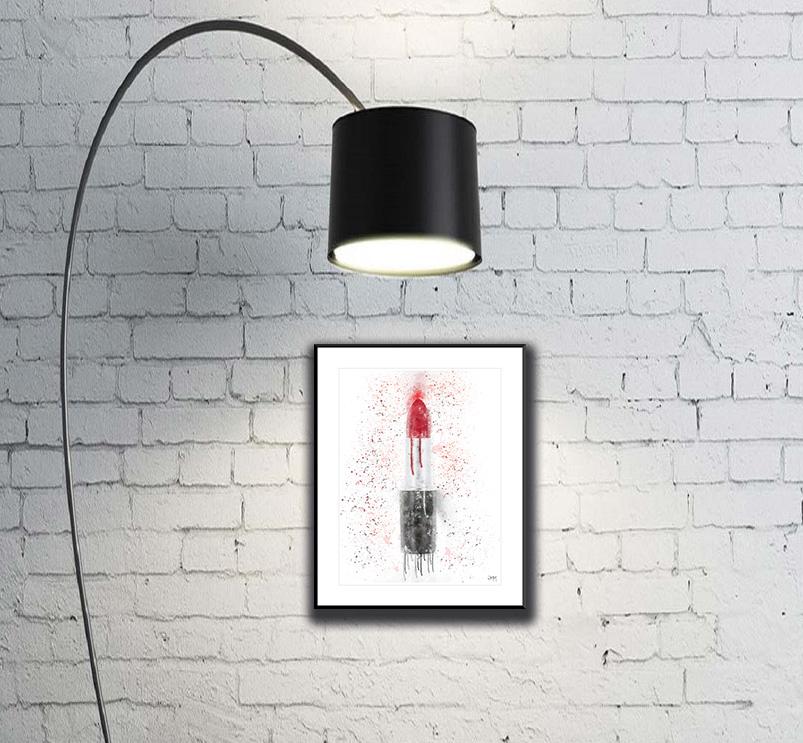Red Lipstick Beauty Framed Wall Art Print freeshipping - Woolly Mammoth Media