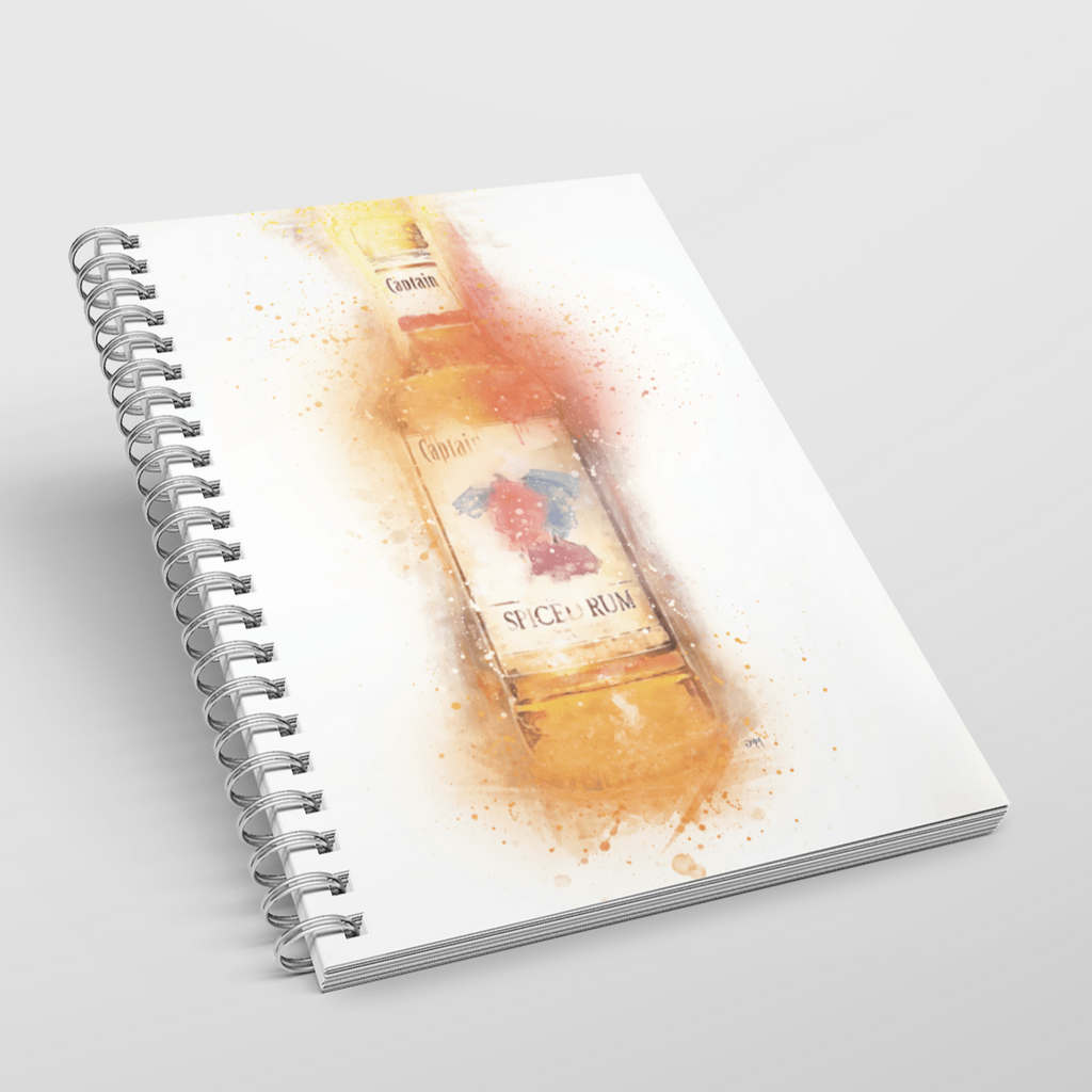 Rum Bottle Art Notebook freeshipping - Woolly Mammoth Media
