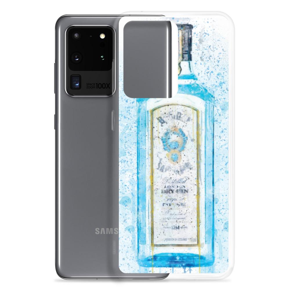 Gin Bottle Art Samsung Blue Splatter Art Case Cover freeshipping - Woolly Mammoth Media