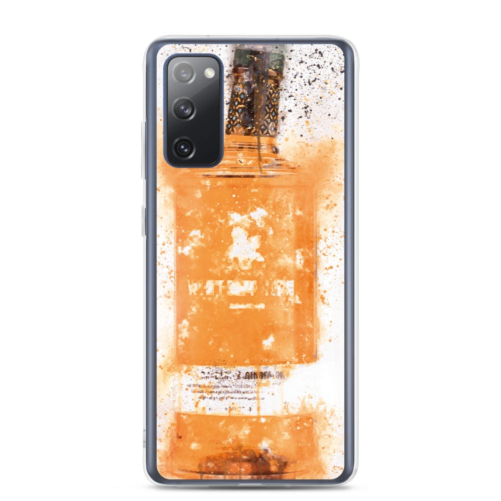 Woolly Mammoth Media Samsung Galaxy S20 FE Samsung Orange Gin Bottle Splatter Art case cover