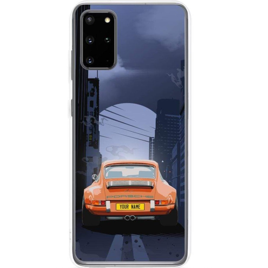 Singer 911 Samsung Case Custom License plate - Orange freeshipping - Woolly Mammoth Media