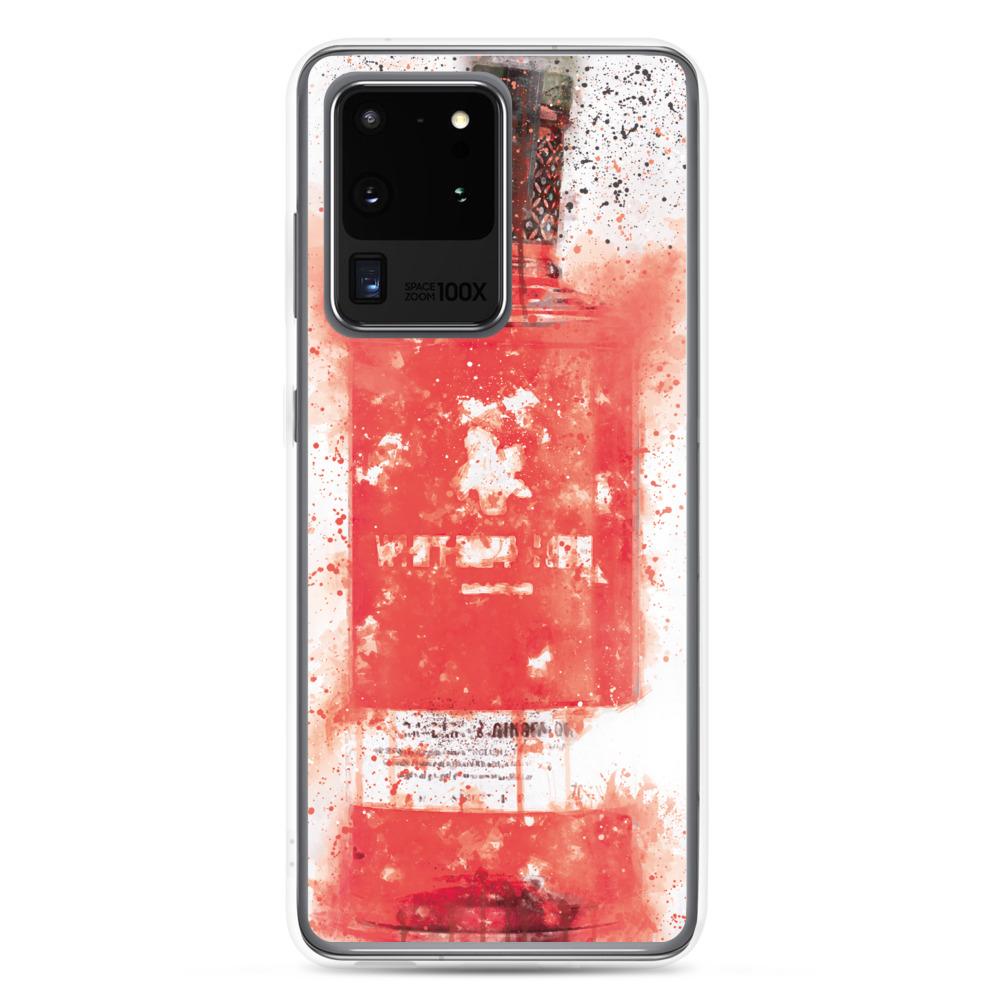 Raspberry Red Gin Splatter Art Samsung Case Cover freeshipping - Woolly Mammoth Media