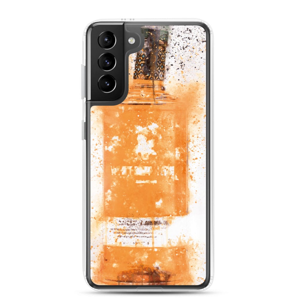 Woolly Mammoth Media Samsung Galaxy S21 Plus Samsung Orange Gin Bottle Splatter Art case cover