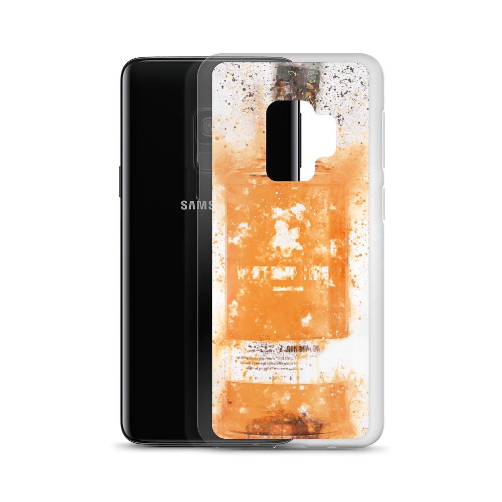 Samsung Orange Gin Bottle Splatter Art case cover freeshipping - Woolly Mammoth Media