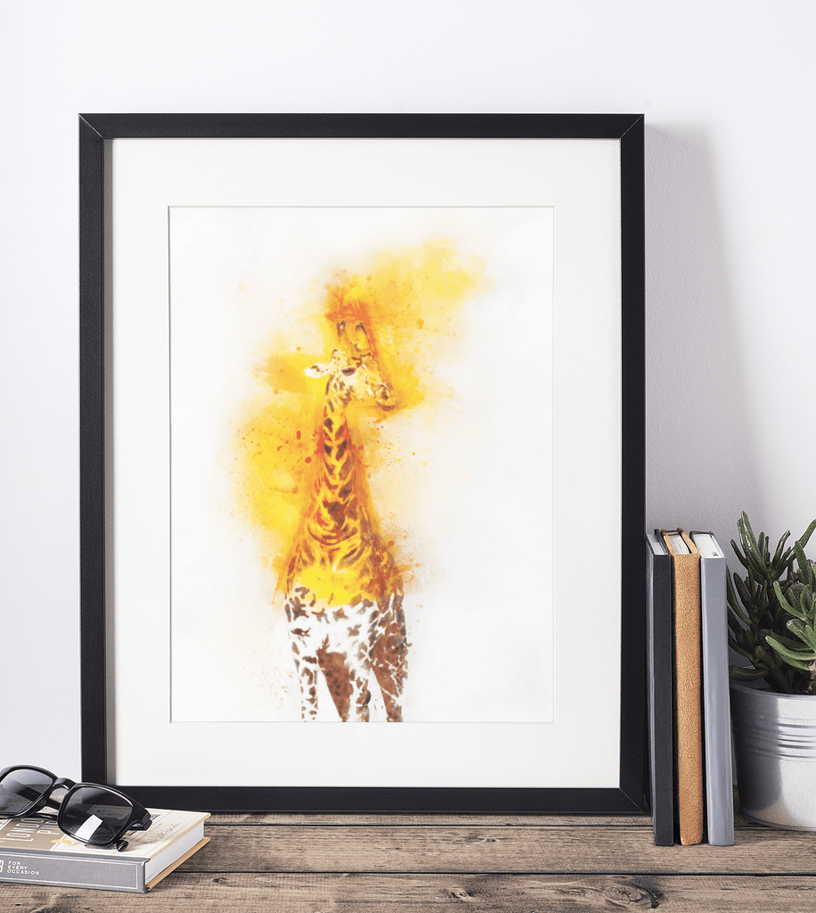 Giraffe Wall Art Animal Print - Woolly Mammoth Media