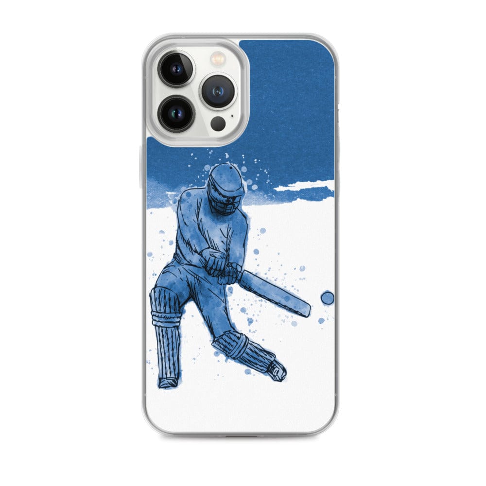 Woolly Mammoth Media Sports iPhone 13 Pro Max Cricket Player Blue iPhone Case Cover