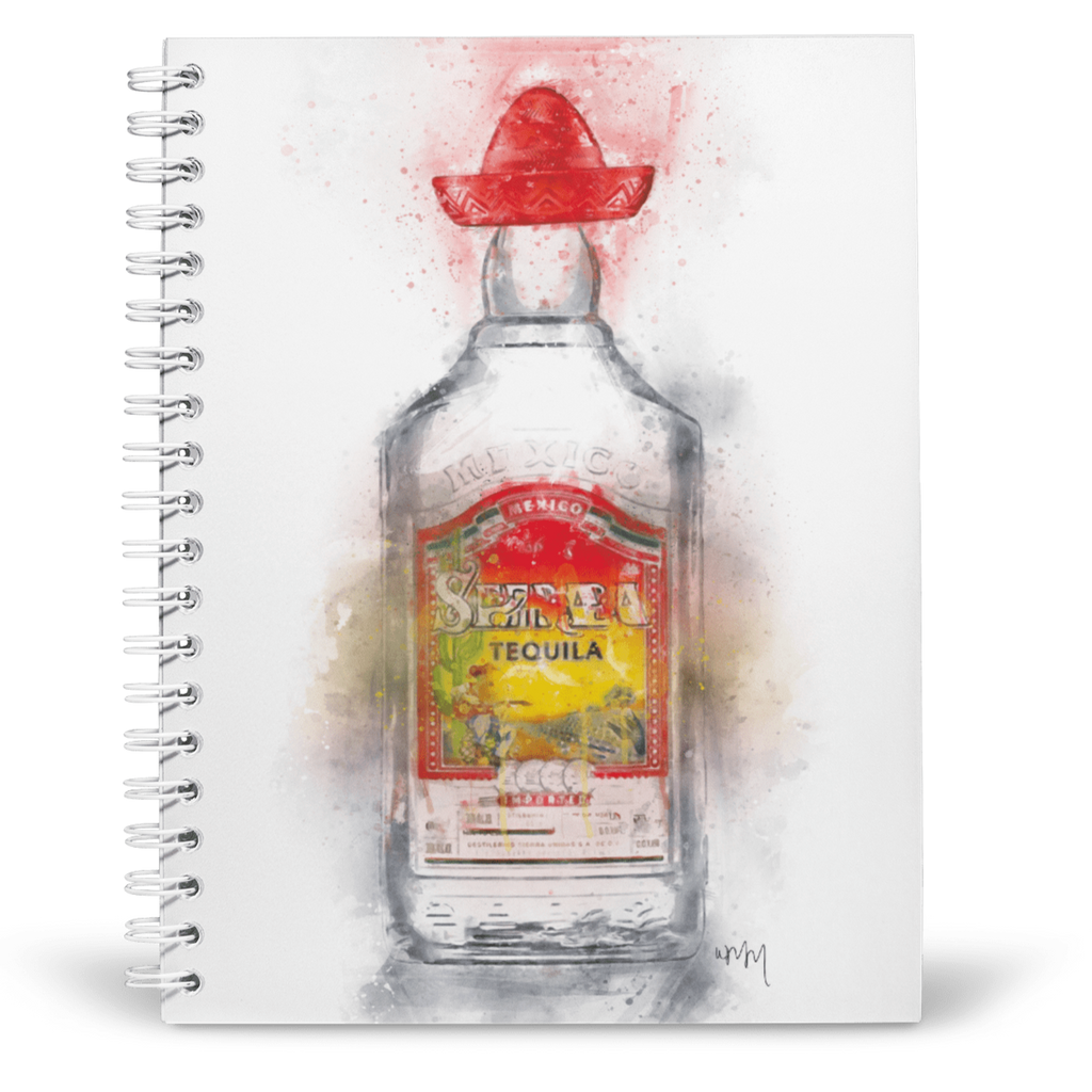 Tequila Bottle Art Notebook freeshipping - Woolly Mammoth Media