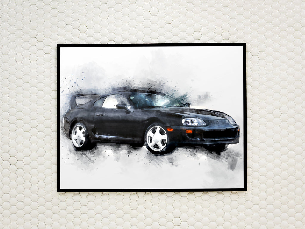Woolly Mammoth Media Toyota Supra MK4 Wall Art Print