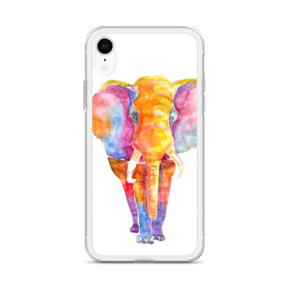 Vibrant Elephant colourful Art iPhone Case Cover Animal Wildlife freeshipping - Woolly Mammoth Media
