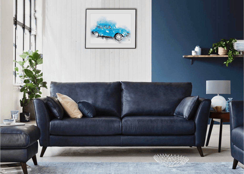 Blue Bug Wall Art Print freeshipping - Woolly Mammoth Media